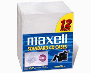 Maxell CD-360 Storage Case Jewel Box Clear 12pk  from Am-Dig