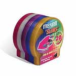 Maxell CD Storage Case, Slims, Color, 20pk  from Am-Dig