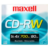 Maxell Disc CD-R/W 80 min Branded Slim Case  from Am-Dig