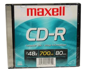 Maxell CD-R 48x 80 min Branded Slim Jewel Case from Am-Dig