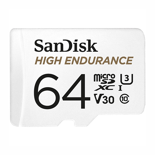 SanDisk SDSQQNR-064G-AN6IA High Endurance MicroSDXC 64GB U3 V30 C10 Full HD recording w/Adapter from Am-Dig