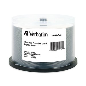 You may also be interested in the Verbatim 94904: CD-R 80min 52x White InkJet 50pk.