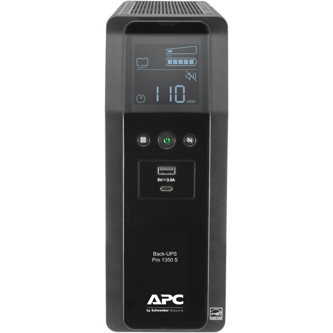 APC Back UPS PRO, BR1350MS, BR 1350VA, 10-Outlets, 2 USB Port, AVR, LCD Inter, SineWave from Am-Dig