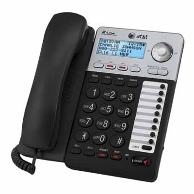 ATT ML17929: Black 2-Line Speakerphone W/Caller ID