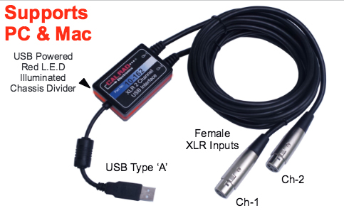 Calrad 10-162: Dual XLR Cable to USB