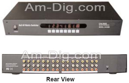 Calrad 40-948M: 8x8 Composite Video Matrix Switch