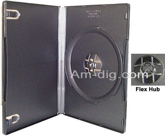 DVD Case - Black Single Flex Hub