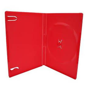 DVD Case Colors - Red Single 7mm SuperSlim