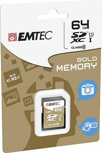 EMTEC ECMSD64GXC10: SDXC Card Class-10 64GB