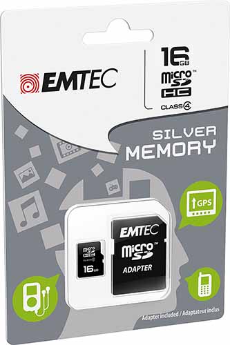 EMTEC ECMSDM16GHC4: Micro-SDHC 16GB Class-4