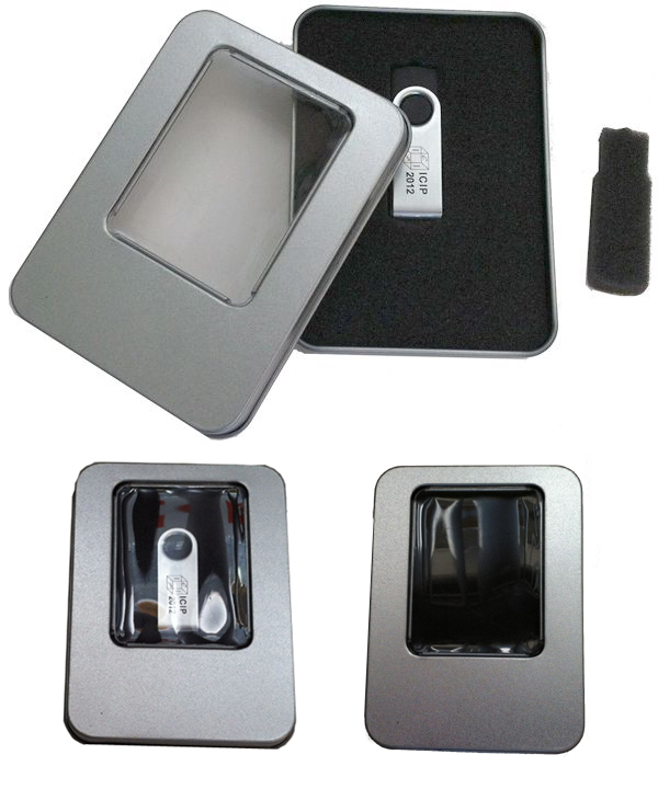 Tin Flash/USB Drive Case  - With Window No Hinge