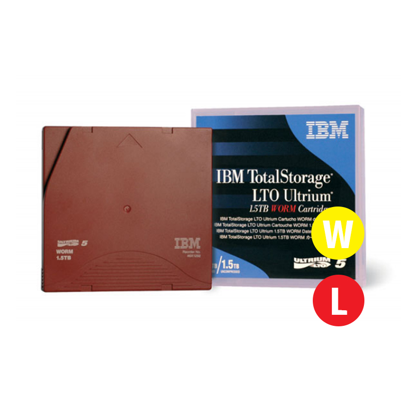 IBM LTO, Ultrium-5, 46X1292L, 105TB/3.0TB WORM w/ Barcode Label from Am-Dig