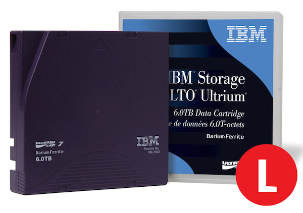 IBM 38L7302 LTO Ultrium-7 6TB/15TB LTO-7 w/ Barcode Label from Am-Dig
