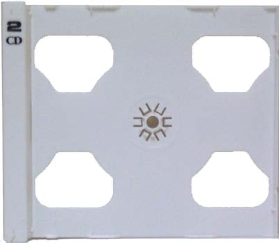 CD Tray Part - White Double (No Case Shell)
