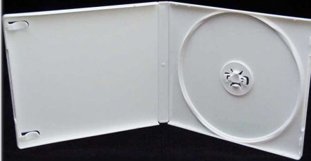 CD Jewel Case White Poly M-Lock Single w/ Sleeve