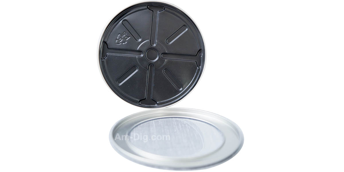 Tin CD/DVD Case Round Shape no Hinge with Window
