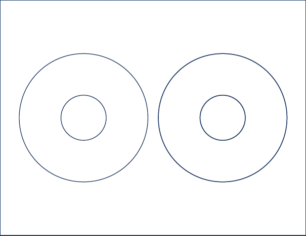 Klone 61200C: 2-UP CD Label Sheets for Avery 