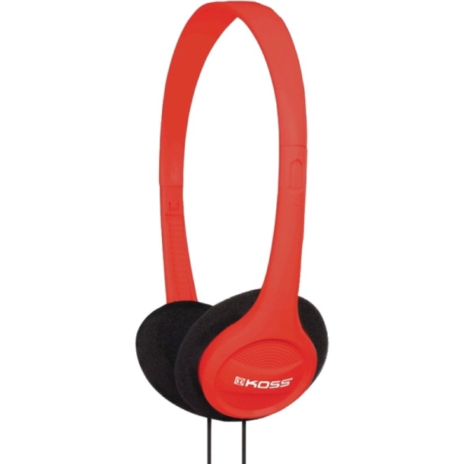 Koss Headphone, KPH7R, Portable On Ear, Red, 4ft Cable from Am-Dig