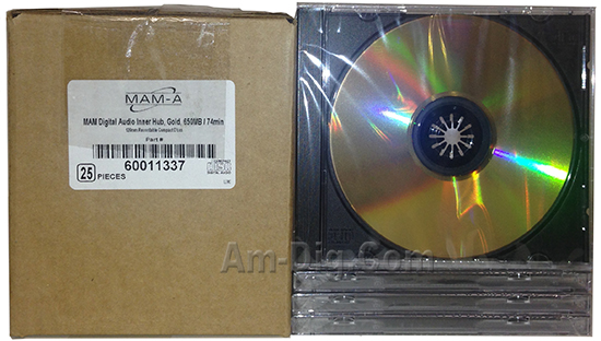 MAM-A 11337: GOLD CD-R DA-74 No Logo Jewel Case