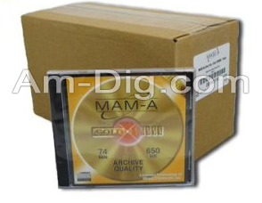 MAM-A 11824: GOLD CD-R DA-74 Archival Center Label