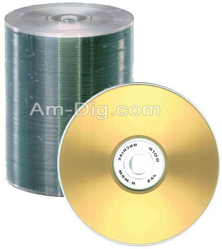 MAM-A 45612: GOLD CD-R 700MB No Logo Matte Stack