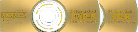 MAM-A 83762: GOLD DVD-R 4.7GB Logo Top Jewel Case