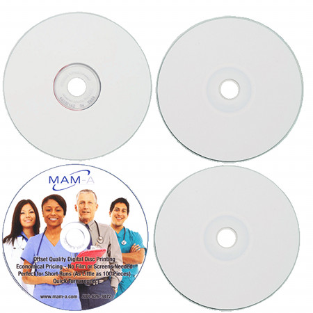 MAM-A 163130: DVD-R 4.7GB Silver InkJet Printable
