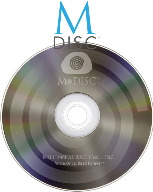 M-Disc DVD+M 4.7GB 1000 Year Disc Logo Top Surface