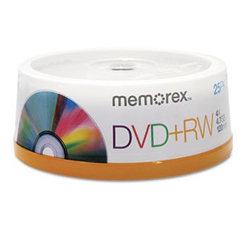 Memorex Branded CD-RW 4x 25-Cakebox