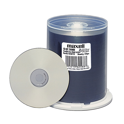 Maxell CDR80 Silver Inkjet 100pk Spindle 48x