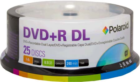 Polaroid DVD+R 8.5gb Double Layer 8x Branded