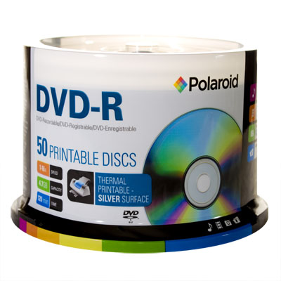 Polaroid DVD-R Silver Therm Hub Print 16x