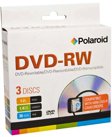 Polaroid DVD-RW 1.4gb Mini 30 min 2x JC