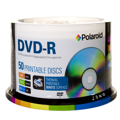 Polaroid DVD-R White Therm Hub Print 16x