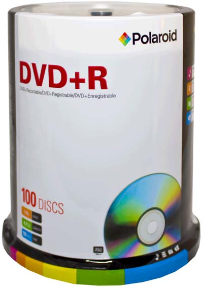 Polaroid DVD+R 16x Branded 100 Spindle