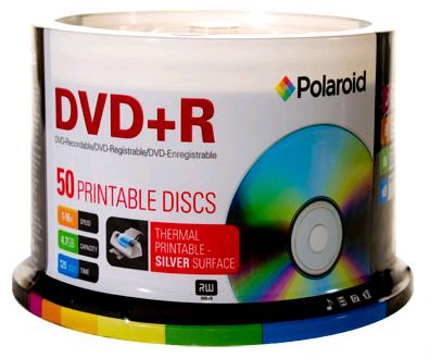 Polaroid DVD+R Silver Therm Hub Print 16x