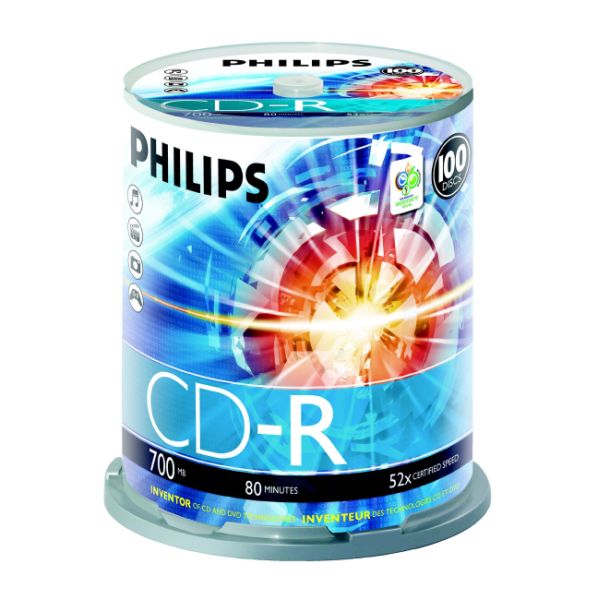 Philips D52N650 CD-R 52x 700MB / 80min 100-Cakebox