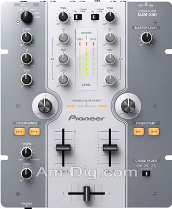 Pioneer DJM-250-W: white/grey