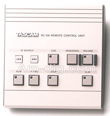Tascam RC-D6: Remote Control for DA60 DAT Recorder