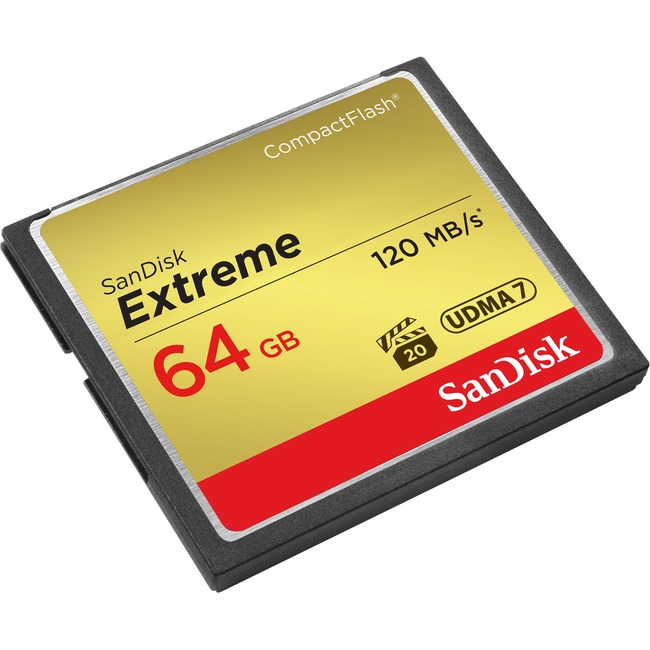 SanDisk SDCFXS-064G-A46 Extreme CompactFlash Memory Card 64GB 120 Mbps from Am-Dig