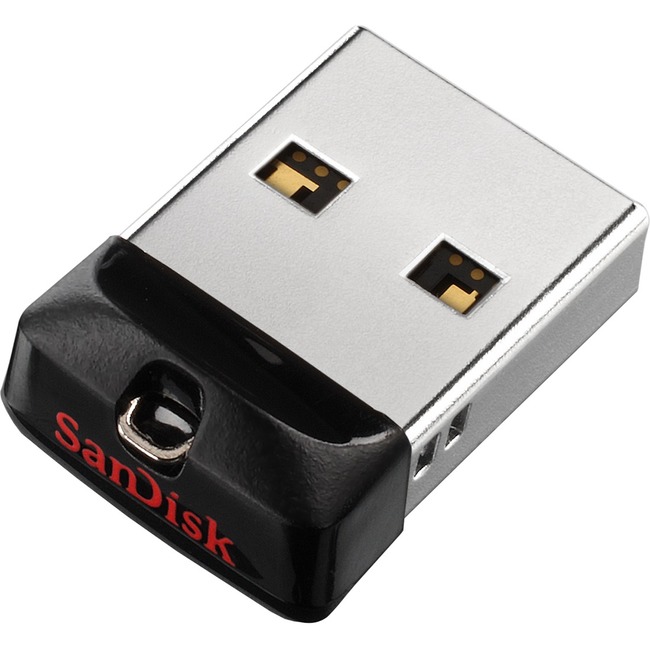 SanDisk Cruzer Fit USB Flash Drive, 64GB, SDCZ33-064G-A46, Encryption, Password, Retail Pkg