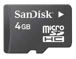 SanDisk SDSDQ-004G-A46: MicroSDHC Memory Card 4GB