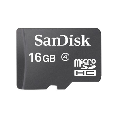 SanDisk SDSDQ-016G-A46A microSDHC Memory Card 16GB Class 4 With Adapter