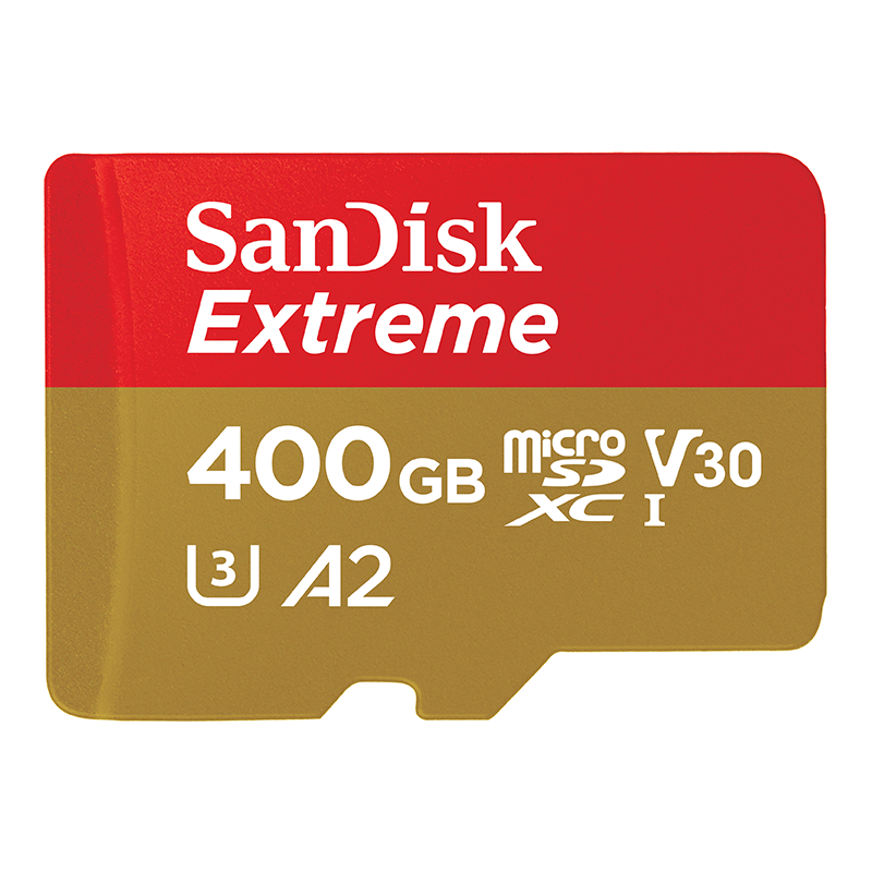SanDisk SDSQXA1-400G-AN6MA Extreme microSDXC Memory Card 400GB UHS-I 4K Class 10 w/ Adapter from Am-Dig