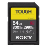 Sony SF-G64T/T1 Memory Card 64GB UHS-II TOUGH SDXC CL10 V90 U3 Max R300MB/s W299MB/s from Am-Dig