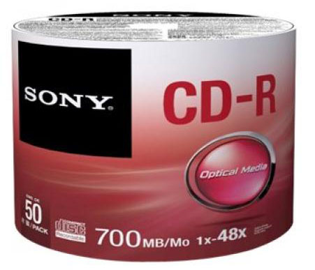 Sony CDR-80 700MB Logo Top Surface 50 Bulk