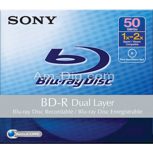 Sony BNR50RH: Blu-Ray BD-R Dual Layer, 2x, 50GB