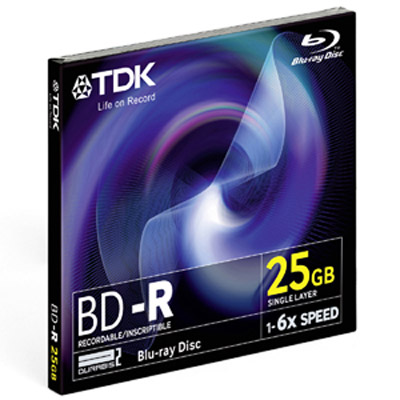 TDK 61682 Blu Ray 25GB Write Once Jc 6x