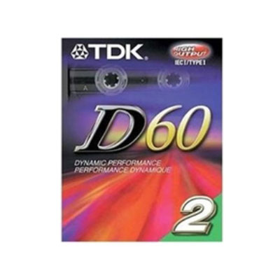TDK 16631 60Min Normal Bias Audio Tape 2Pk Sj