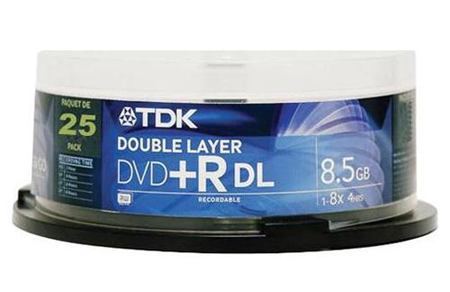TDK Dual Layer DVD+R 8X Cakebox from Am-Dig